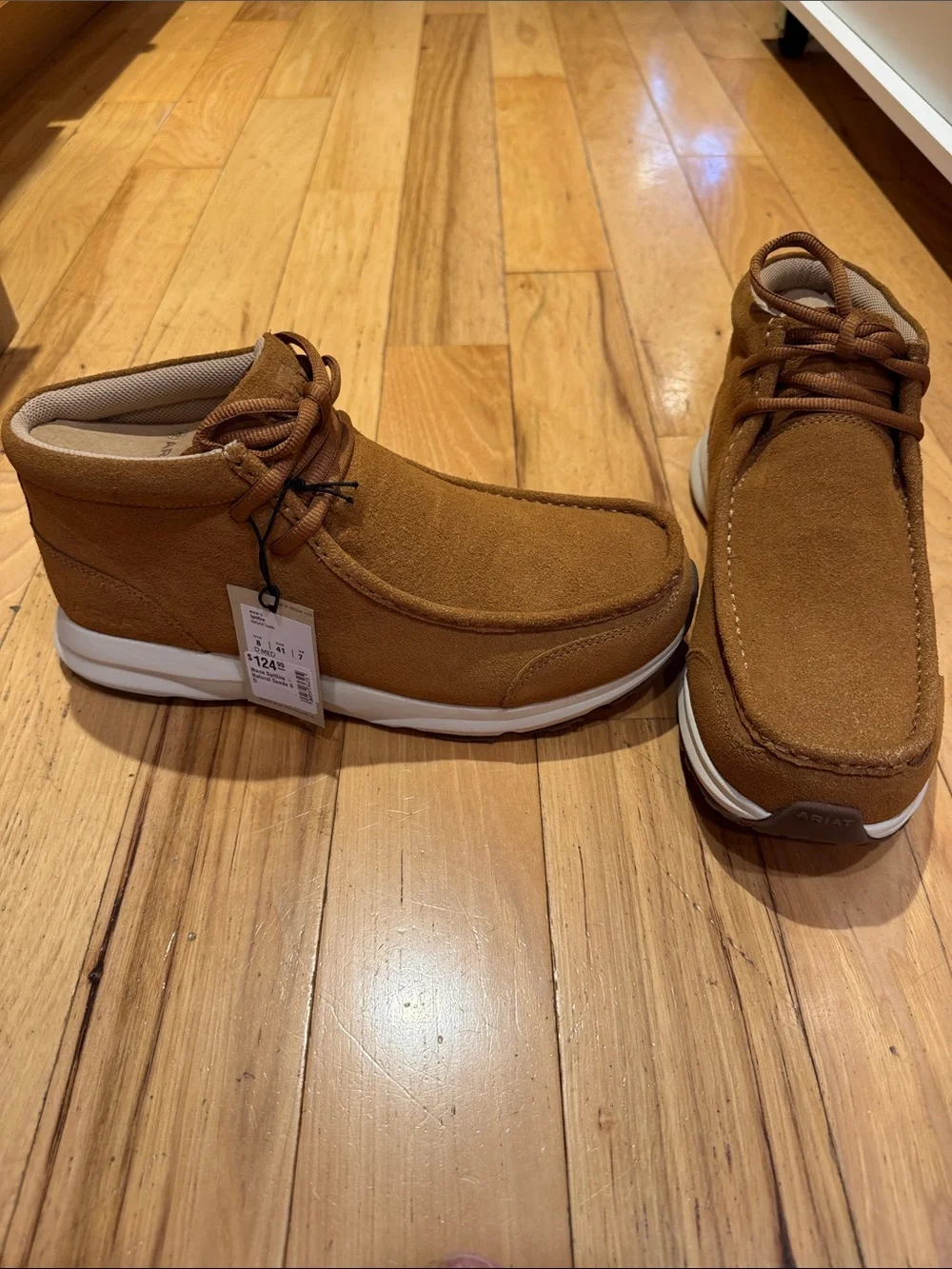 Ariat Men's Chestnut Suede Slip-On Moccasin Sneakers